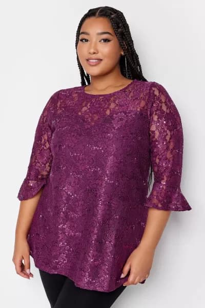 Image of Yours Sweetheart Neck Lace Party Swing Winter Berry