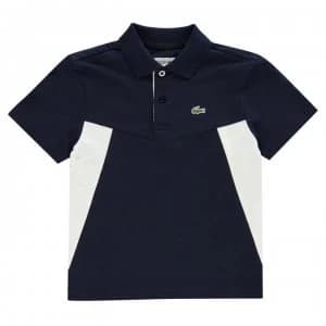 Image of Lacoste Block Colour Polo - Nvy Blu/Wht