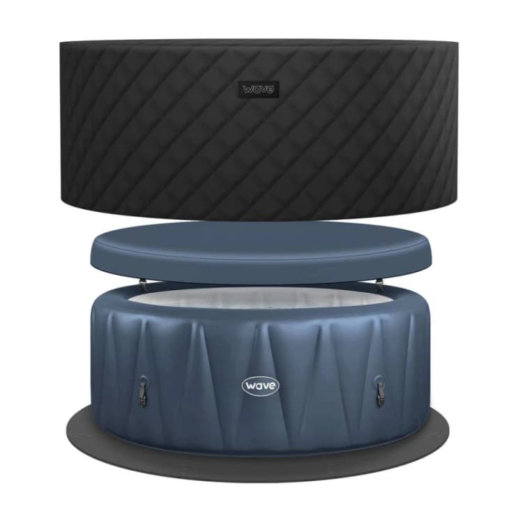 Image of Wave Spas Wave Atlantic Energy-Efficient Hot Tub Bundle 6 Person in Navy Navy Unisex 6 Person