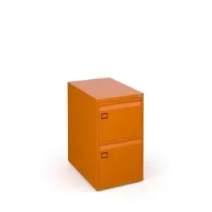 Image of Dams MTO Steel 2 Drawer Executive Filing Cabinet 711mm High - Black