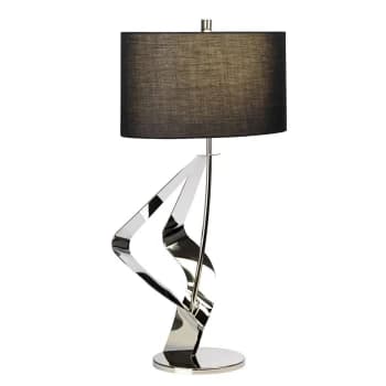 Image of Ribbon 1 Light Table Lamp - Polished Nickel Finish, E27