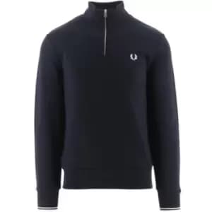 Image of Fred Perry Navy Half-Zip Sweatshirt