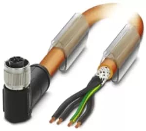 Image of Phoenix Contact Sac-4P-Frs/ 3,0-Pur Pe Sh Sco Sensor Lead, M12 R/a Skt, 4Pos, Orange