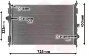 Image of VAN WEZEL Engine radiator OPEL,PEUGEOT,TOYOTA 40012386 9675747980,1610017680,3638336 Radiator, engine cooling,Radiator,Engine cooler 9675747980