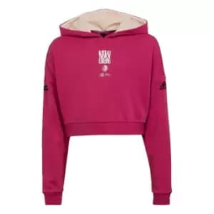 Image of adidas ARKD3 Crop Hoodie Kids - Semi Lucid Fuchsia / Bliss Ora