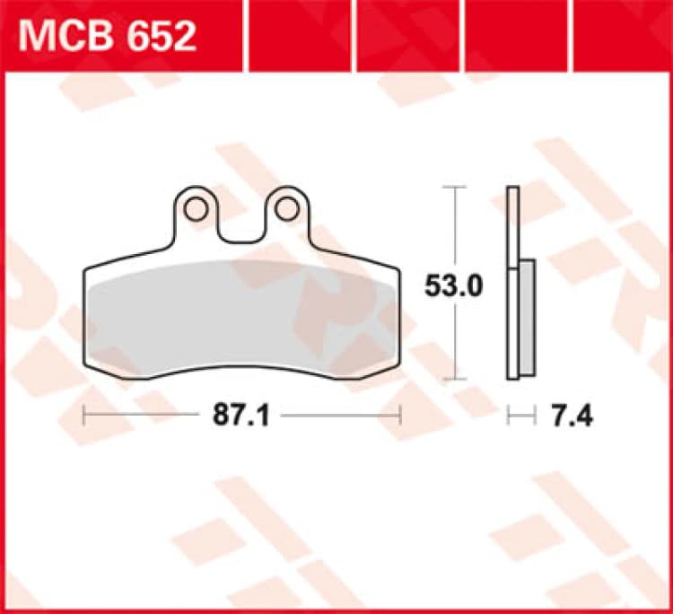 Image of TRW Lucas Brake pad MCB652