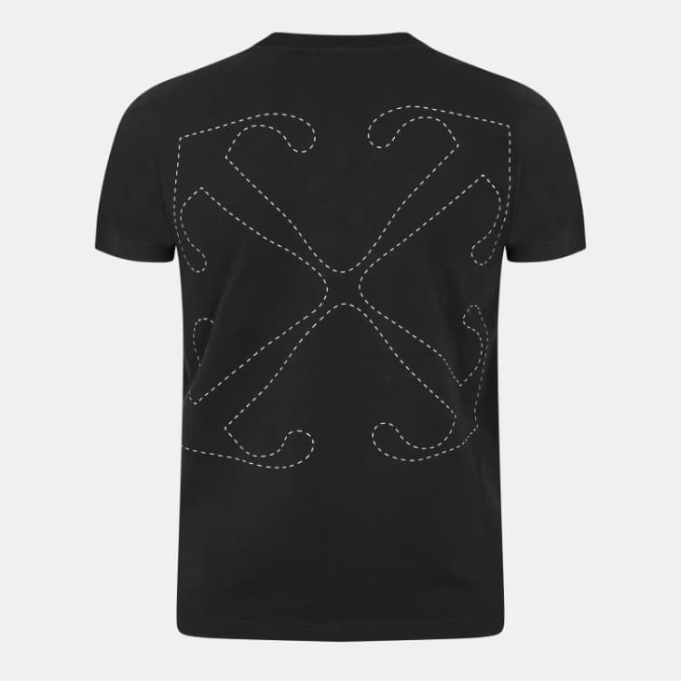 Image of Off White Mens - Crew Neck T-Shirt Black-White male XS