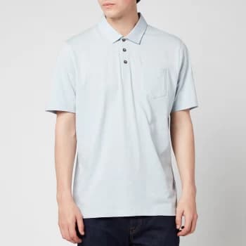 Image of Ted Baker Mens Distanc Linen Polo Shirt - Light Grey - 5/XL