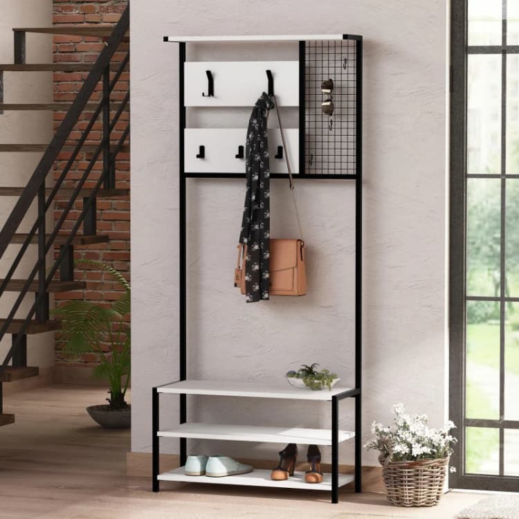 Image of GFW Shifnal Hallway Storage Unit in White White Unisex