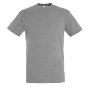 Image of SOLS Mens Regent Short Sleeve T-Shirt (3XL) (Grey Marl)