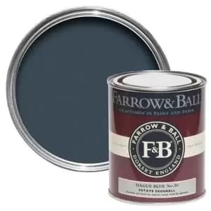Image of Farrow & Ball Estate Hague Blue No. 30 Eggshell Paint, 0.75L