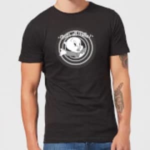 Image of Looney Tunes That's All Folks Porky Pig Mens T-Shirt - Black - S