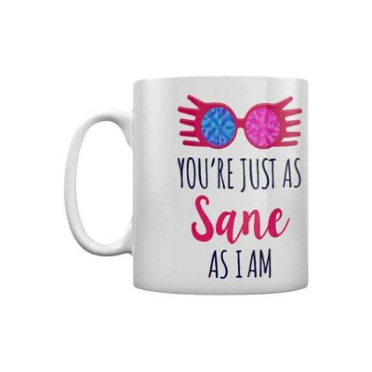 Image of Harry Potter Just As Sane Mug White unisex
