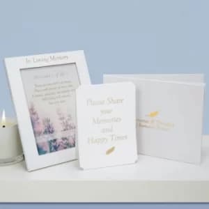 Image of Thoughts Of You Funeral Table Book, Card & Frame