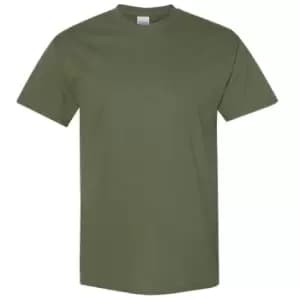 Image of Gildan Mens Heavy Cotton Short Sleeve T-Shirt (L) (Military Green)