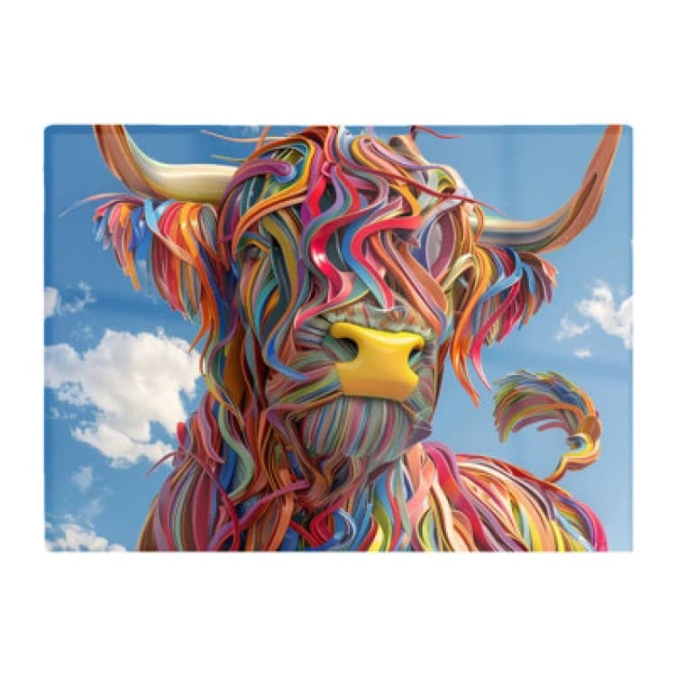 Image of Warren Reed Designer Twisted Colors Of The Bull Chopping Board
