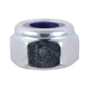 Image of Nylon Lock Nuts Bright Zinc Plated M8 Pack of 10