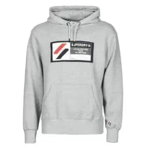 Image of Superdry SPORT JOCK TAG HOOD mens Sweatshirt in Grey - Sizes S,M,L,XL
