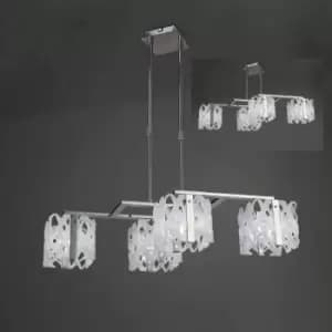 Image of Tokio Convertible Telescopic Semi-Ceiling Light 4 Bulbs G9 Line, shiny white / polished chrome
