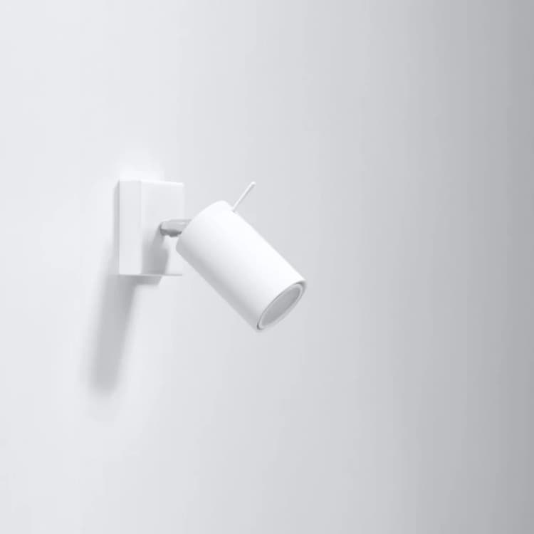Image of SOLLUX Premium Quality White Rotating Tube Wall Lamp - Modern Loft Design GU10 - Stylish & Versatile Lighting Solution