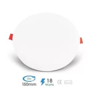 Image of Ener-J 18W Frameless Recessed-Surface Super LED Panel, 150mm, Round, 6000K