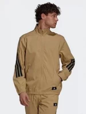 Image of adidas Sportswear Future Icons Woven Track Top, Beige Size M Men