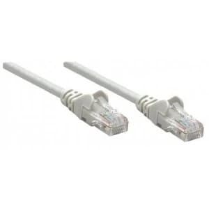 Image of Intellinet Network Patch Cable Cat6 50m Grey Copper S/FTP LSOH / LSZH PVC RJ45 Gold Plated Contacts Snagless Booted Polybag