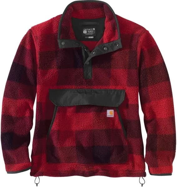 Image of Carhartt Relaxed Fit Fleece Pullover, red, Size 2XL