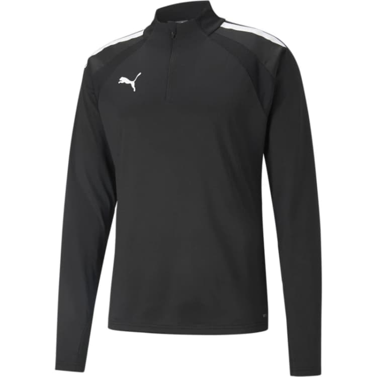 Image of Puma Mens Teamliga 1/4 Zip Fleece Black male XS