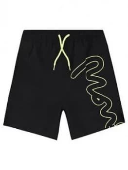 Image of Money Boys Outline Sig Swim Short - Black