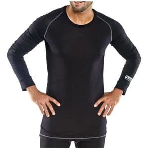 Image of Click Workwear Base Layer Vest Long Sleeve M Black Ref BLVM Up to 3