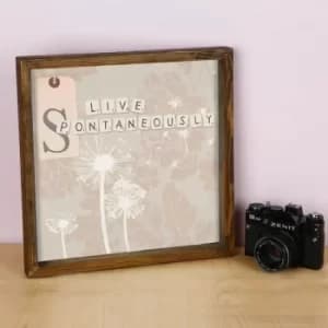 Image of KZM458 Brown Beige Powder Decorative Framed MDF Painting