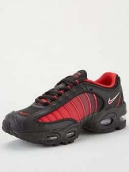 Image of Nike Air Max Tailwind IV Junior Trainer - Black/Red, Size 4