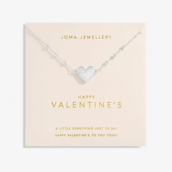 Image of Happy Valentine's Silver Plated 46cm + 5cm Necklace 6735