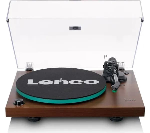 Image of LENCO LBT-225 Belt Drive Bluetooth Turntable - Walnut, Brown