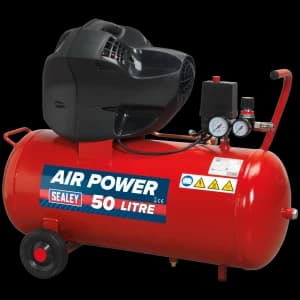 Image of Sealey SAC05030F V-Twin Belt Drive Compressor 50 Litre 240v