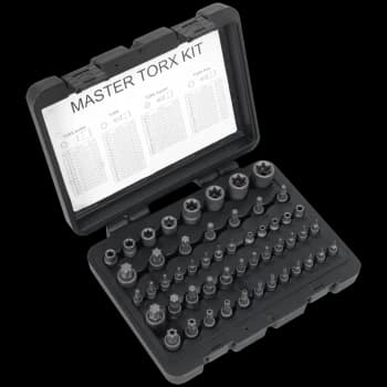 Image of Sealey 52 Piece TRX-Star Master 1/4", 3/8" and 1/2"Sq Drive Socket Set Combination