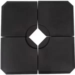 Image of Set of 4 Parasol Base Stand Weights for Cantilever Umbrella Up to 120kg - Outsunny