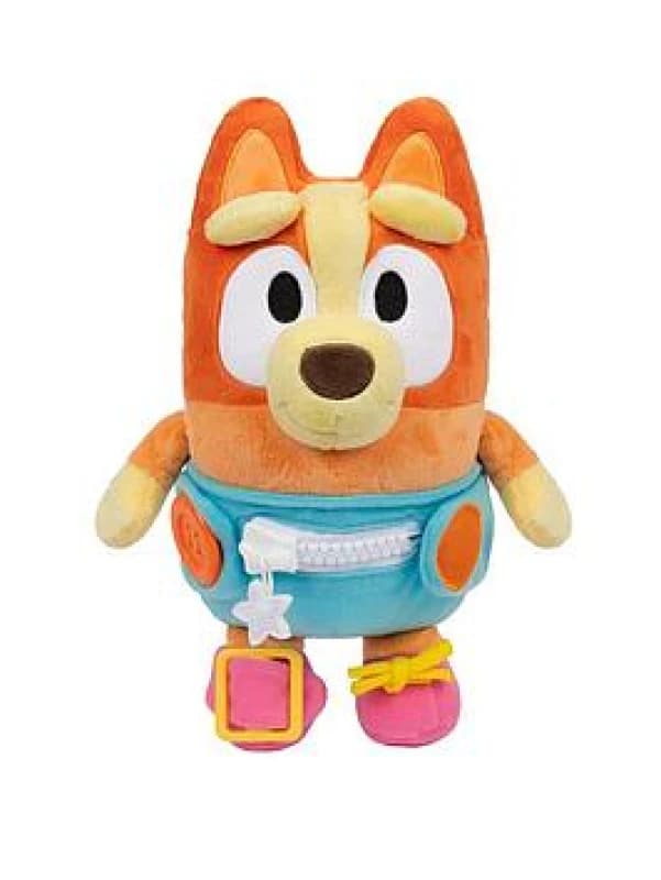Image of Anziehspaß Baby Bingo das Anziehen von Baby Bingo trainiert feinmotorische Fahigkeiten superweiche 254cm große Pluschfigur mit Knopfen Reißversc
