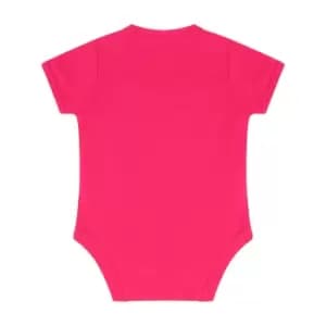Image of Larkwood Baby Boys/Girls Essential Short Sleeve Bodysuit (12-18 Months) (Fuchsia)