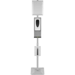 Image of VEVOR Automatic Hand Dispenser with Stand, Infrared Sensing Sanitizing Station with Signboard & Tissue Box, 1000 mL Hand Sanitizer Dispenser,