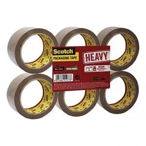 Image of Scotch Heavy Packaging Tape High Resistance Hotmelt 50mmx66m Brown