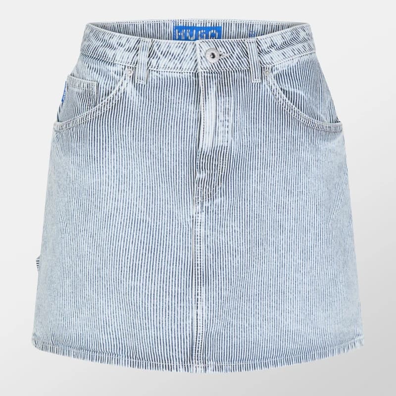 Image of Hugo Womens Denim Skirt Bright Blue female S