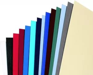 Image of Original GBC LeatherGrain A4 Report Covers Front PVC Clear and Back White 2 x Pack of 25 Binding Covers