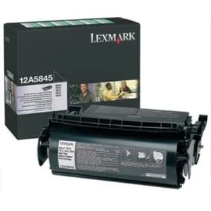 Image of Lexmark 12A5845 Black Laser Toner Ink Cartridge