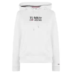 Image of Tommy Jeans Logo Hoodie - White