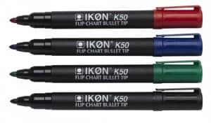 Image of Value Flipchart Markers Bullet Tip Assorted (PK4)