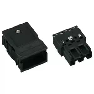 Image of Wago 770-113 3 Pole 10mm Plug with Strain Relief Black