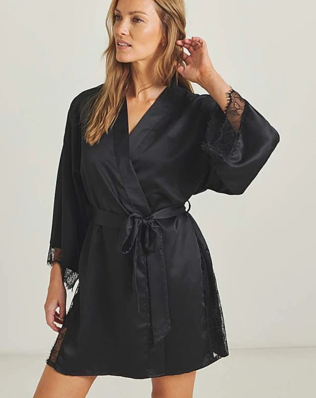 Image of Ann Summers Ann Summers Cherryann Robe Black - Ann Summers - Size: L Black Female L NC12508