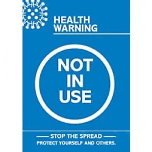 Image of Seco Health & Safety Poster Health warning - not in use Semi-Rigid Plastic 42 x 59.5 cm